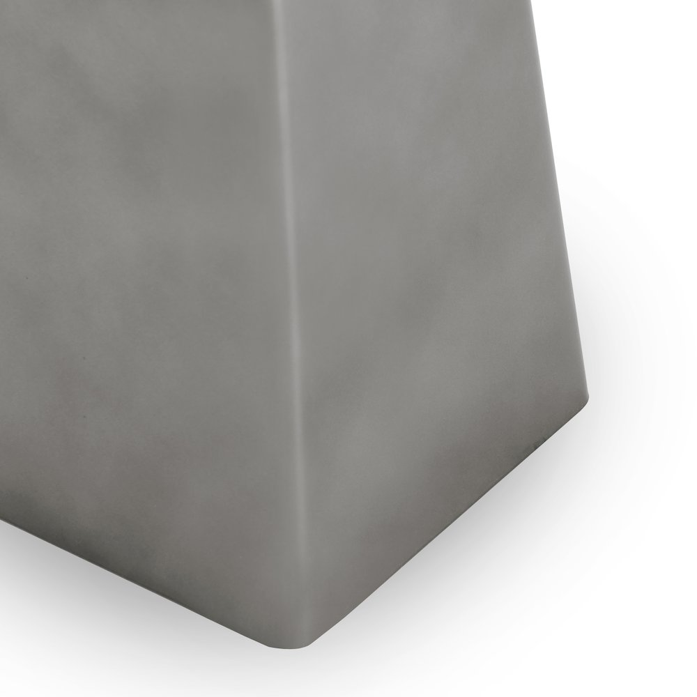 Far Marble/Metal 20" Square End Table White/Slate Gray. Picture 3