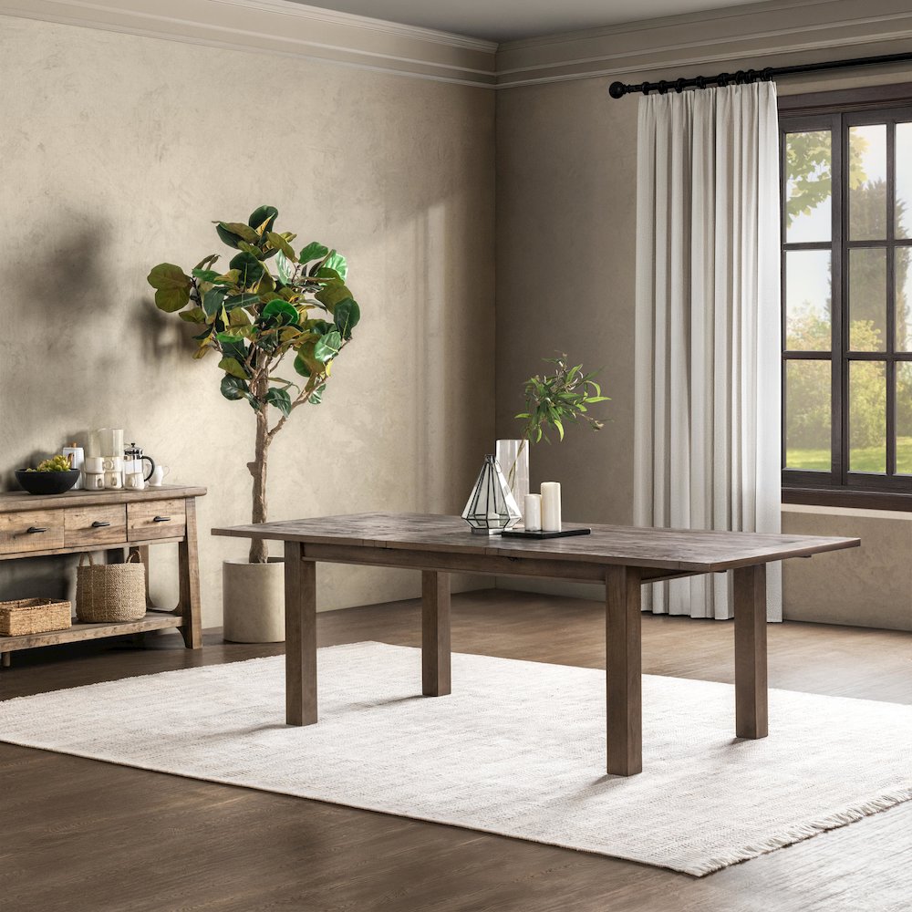Driftwood 71-94" Ext Dining Table Distressed Brown. Picture 9