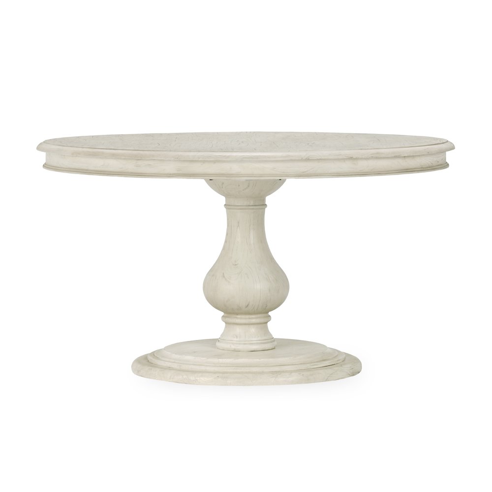 Adrienne 54" Round Dining Table, Antique White. Picture 1