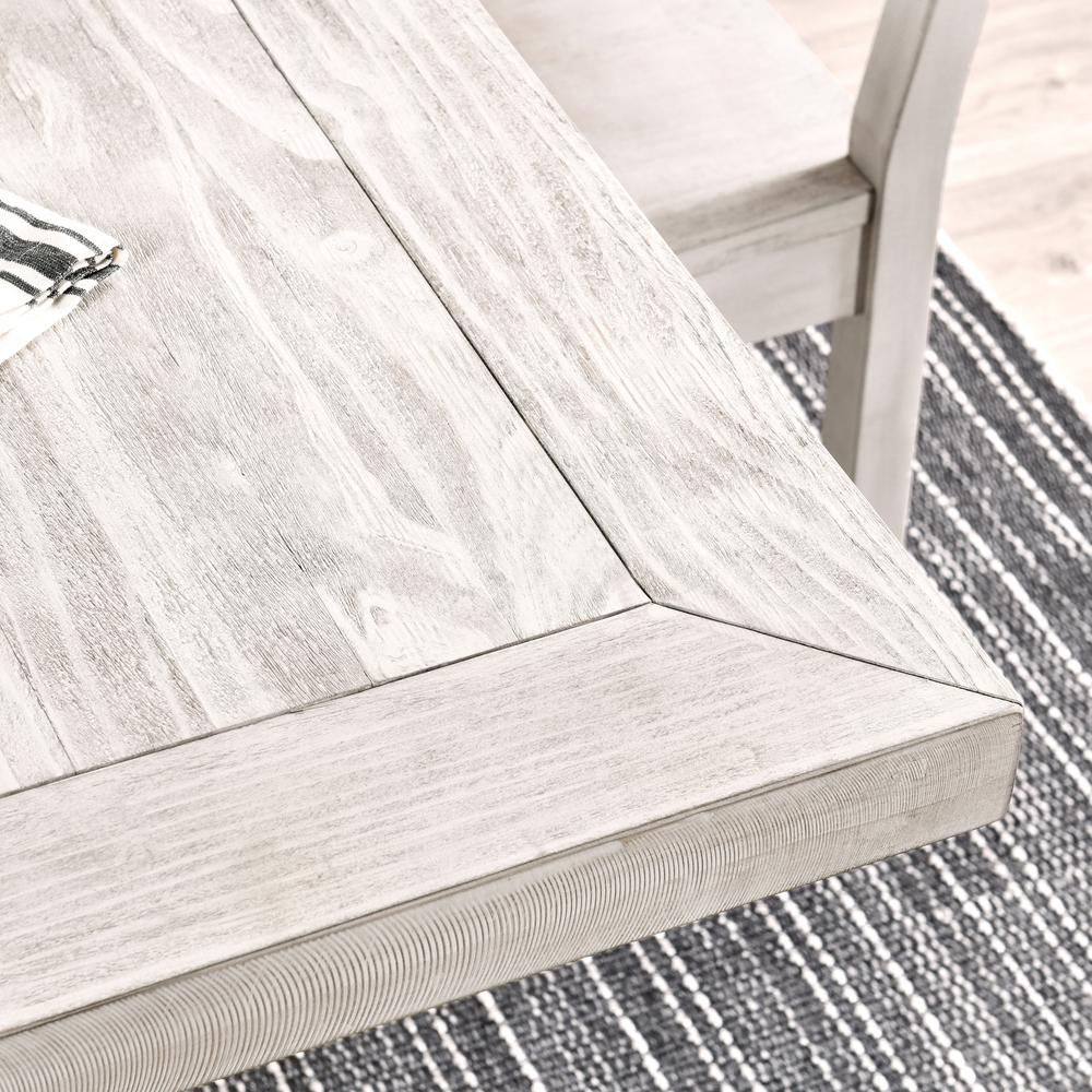 Caleb 78" Dining Table Distressed Ivory. Picture 7