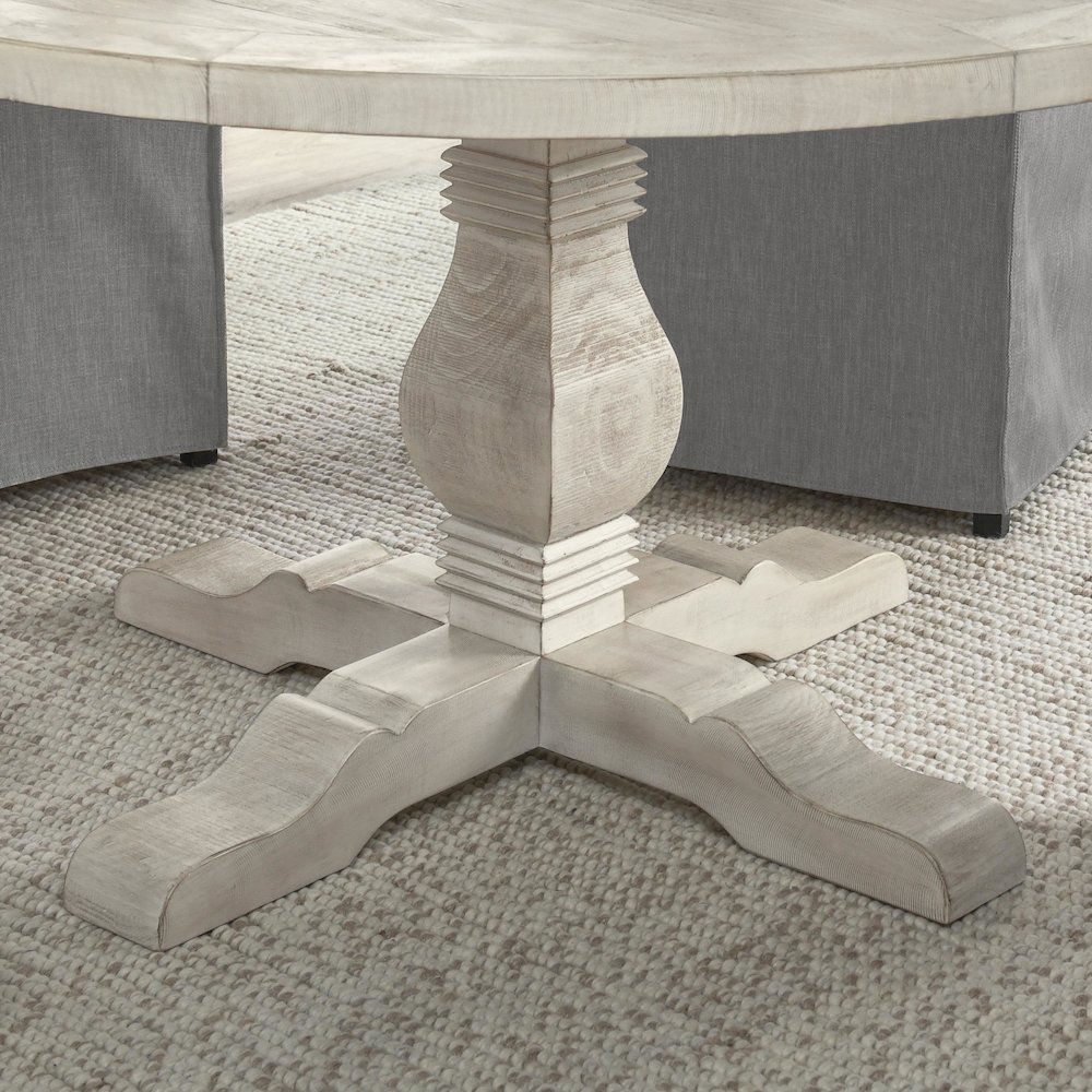 Quincy 55" Round Dining Table Nordic Ivory. Picture 11