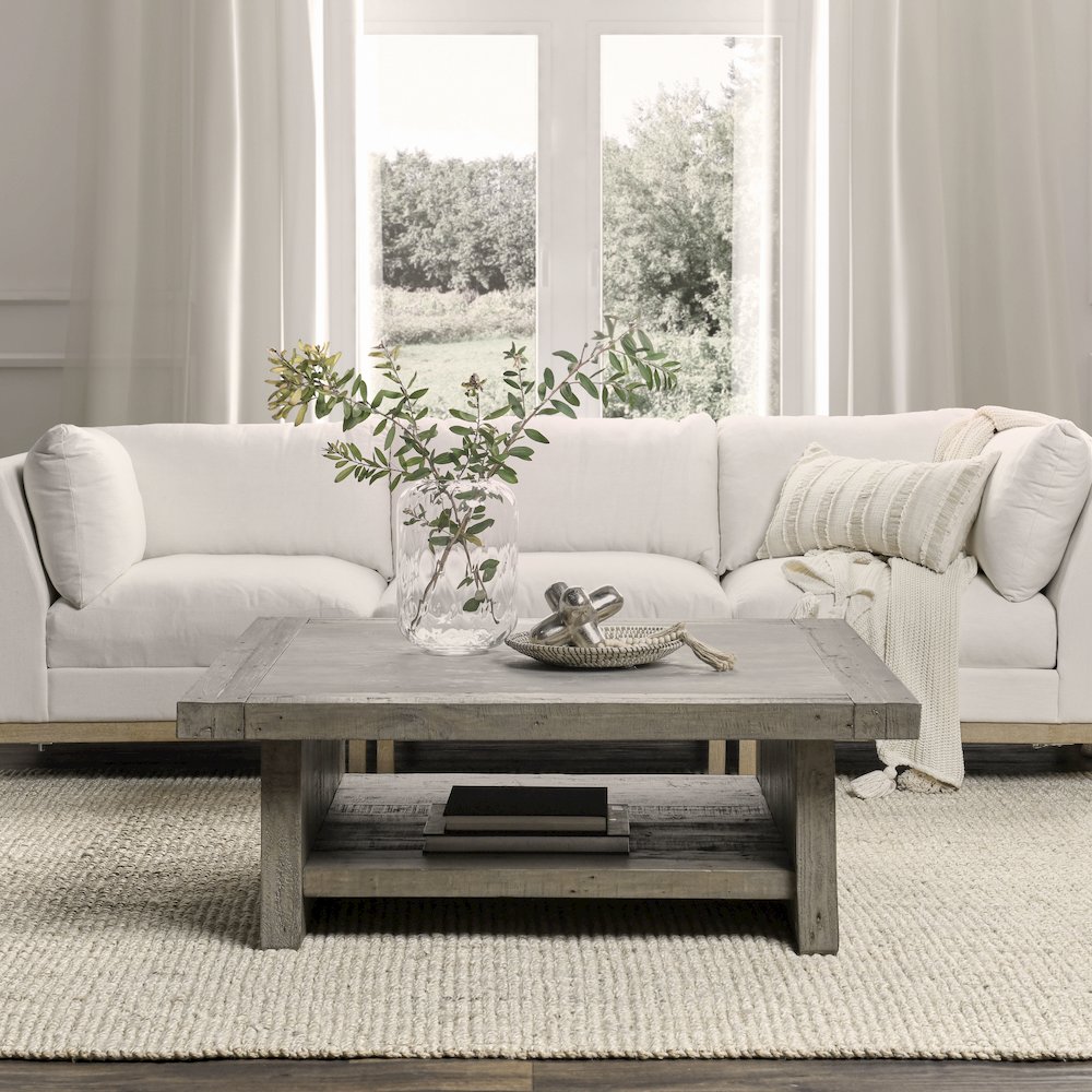 Stonebridge Square Coffee Table by Kosas Home. Picture 7