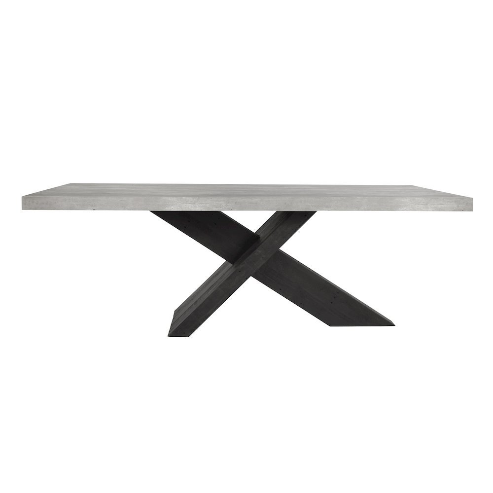 Durant 84" Dining Table Black/Antique Gray. Picture 2