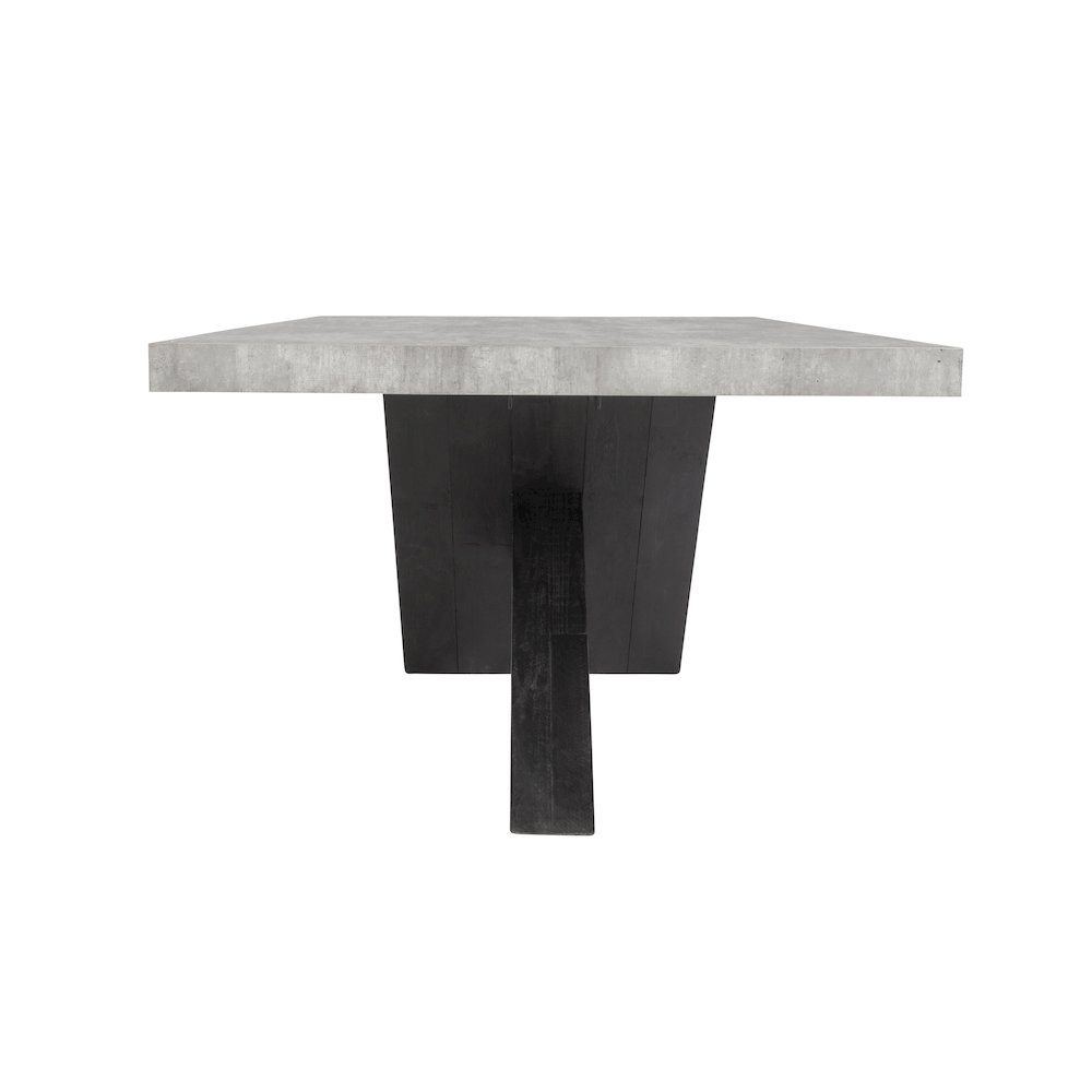 Durant 84" Dining Table Black/Antique Gray. Picture 4
