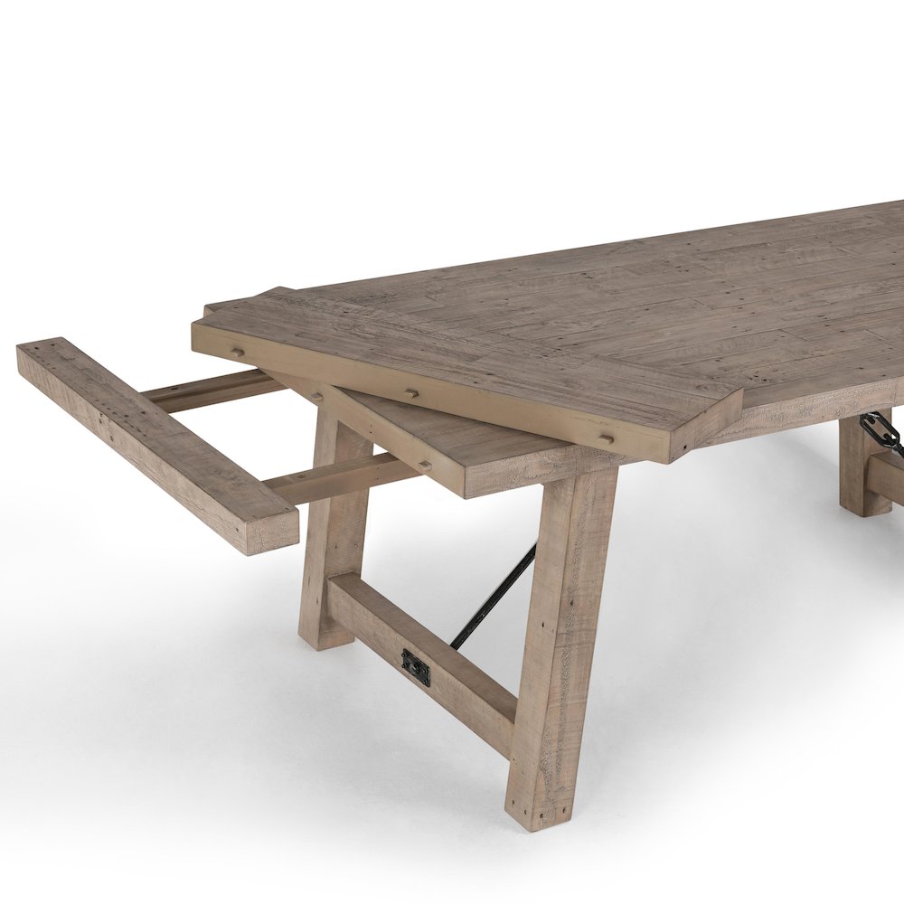 Tuscany 106" Ext Dining Table Light Grey. Picture 5