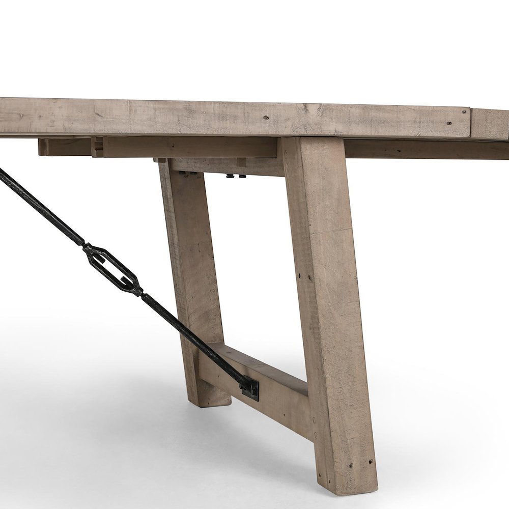 Tuscany 106" Ext Dining Table Light Grey. Picture 7