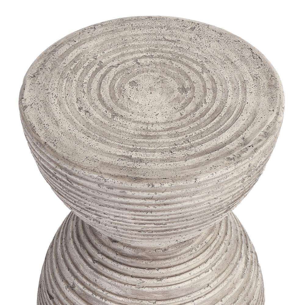 Corey Hourglass Concrete Outdoor Accent Table. Picture 1