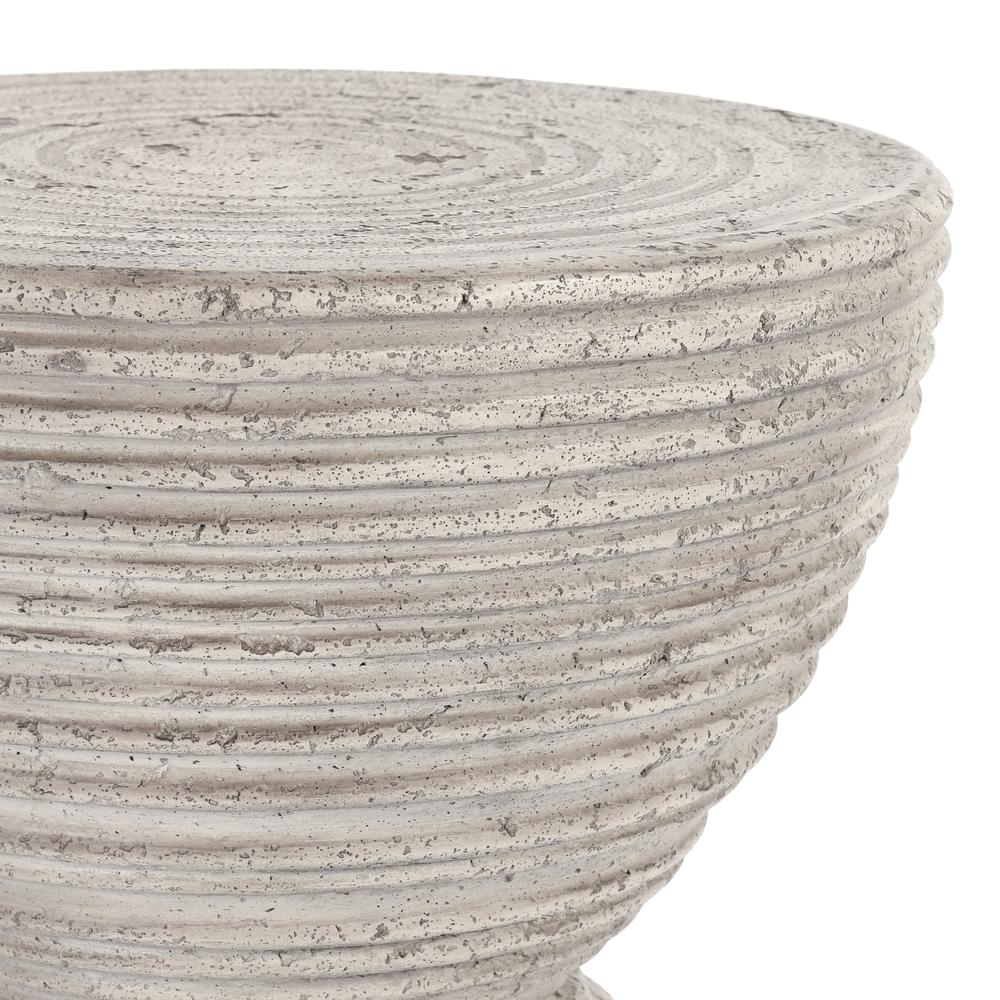 Corey Hourglass Concrete Outdoor Accent Table. Picture 3