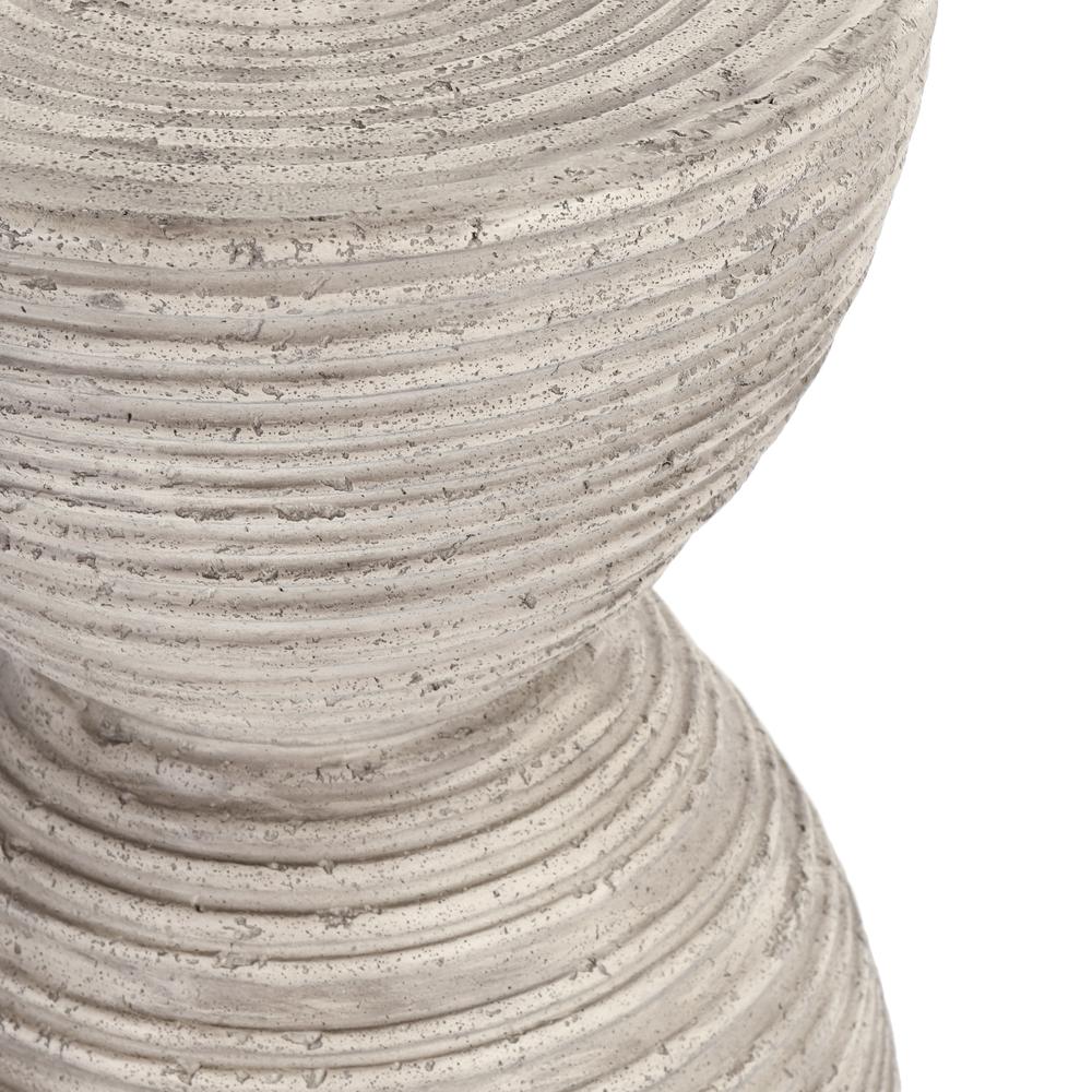 Corey Hourglass Concrete Outdoor Accent Table. Picture 4