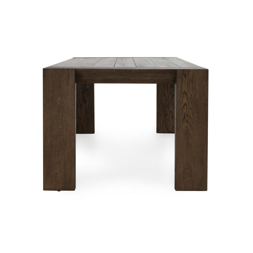 Troy 89" Reclaimed Oak Wood Transitional Dining Table in Brown. Picture 3