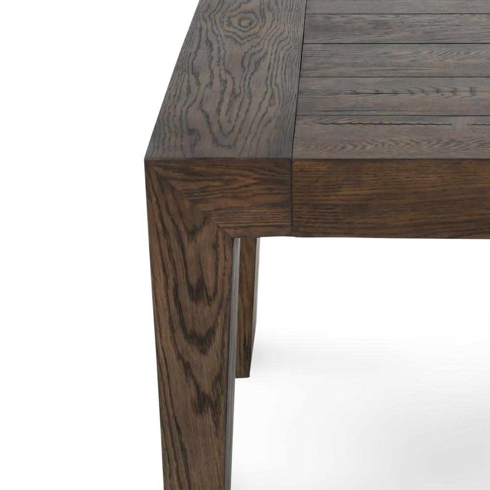 Troy 89" Reclaimed Oak Wood Transitional Dining Table in Brown. Picture 4