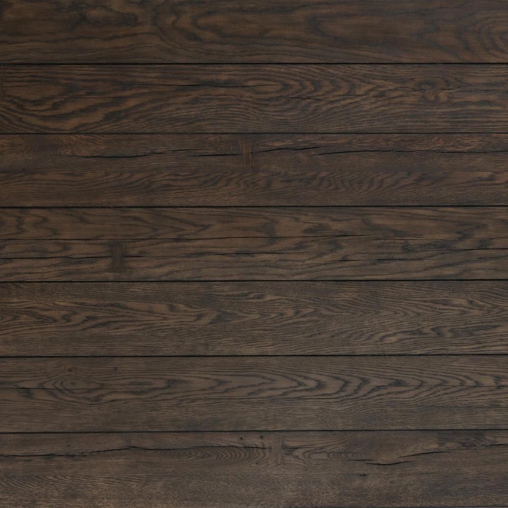 Troy 89" Reclaimed Oak Wood Transitional Dining Table in Brown. Picture 5