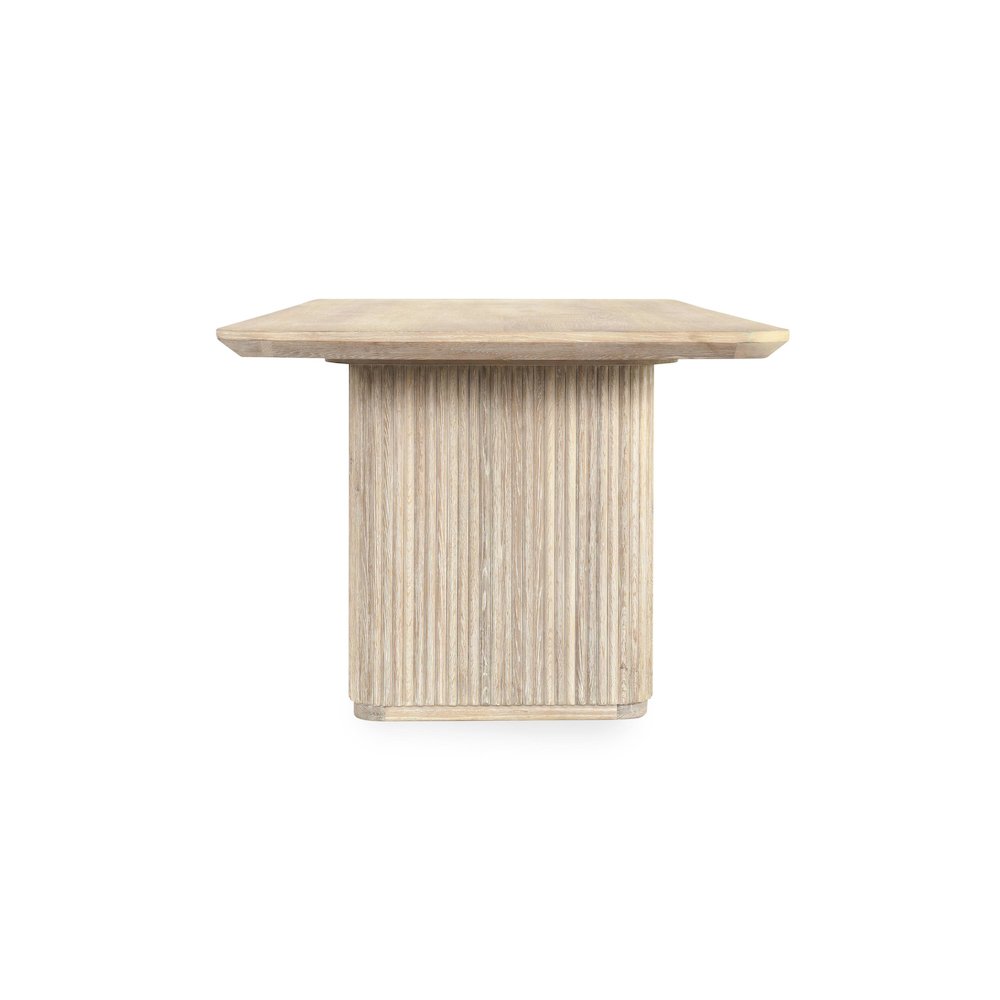 Vander 84" Wood Dining Table in Oak Cream Finish. Picture 3