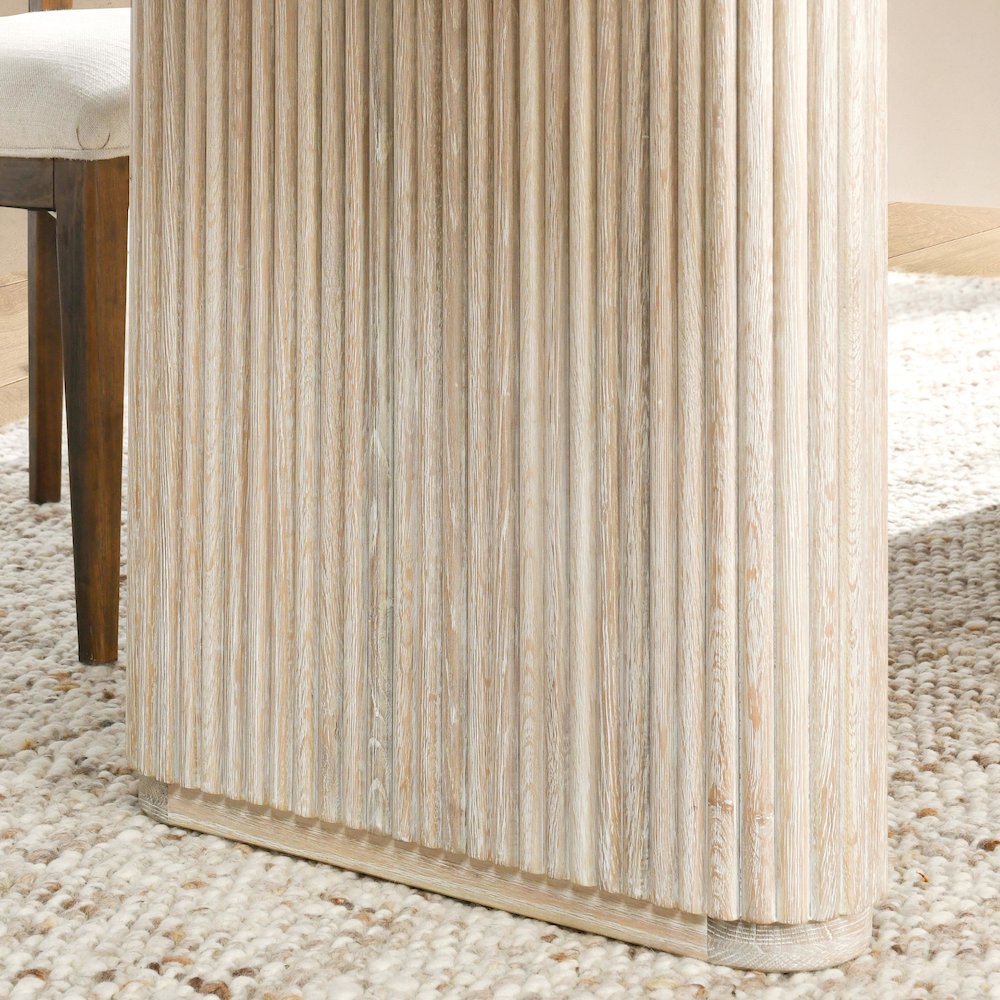 Vander 84" Wood Dining Table in Oak Cream Finish. Picture 8