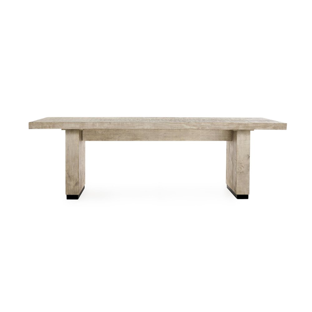Lynx 94" Reclaimed Pine Wood Dining Table in White. Picture 2