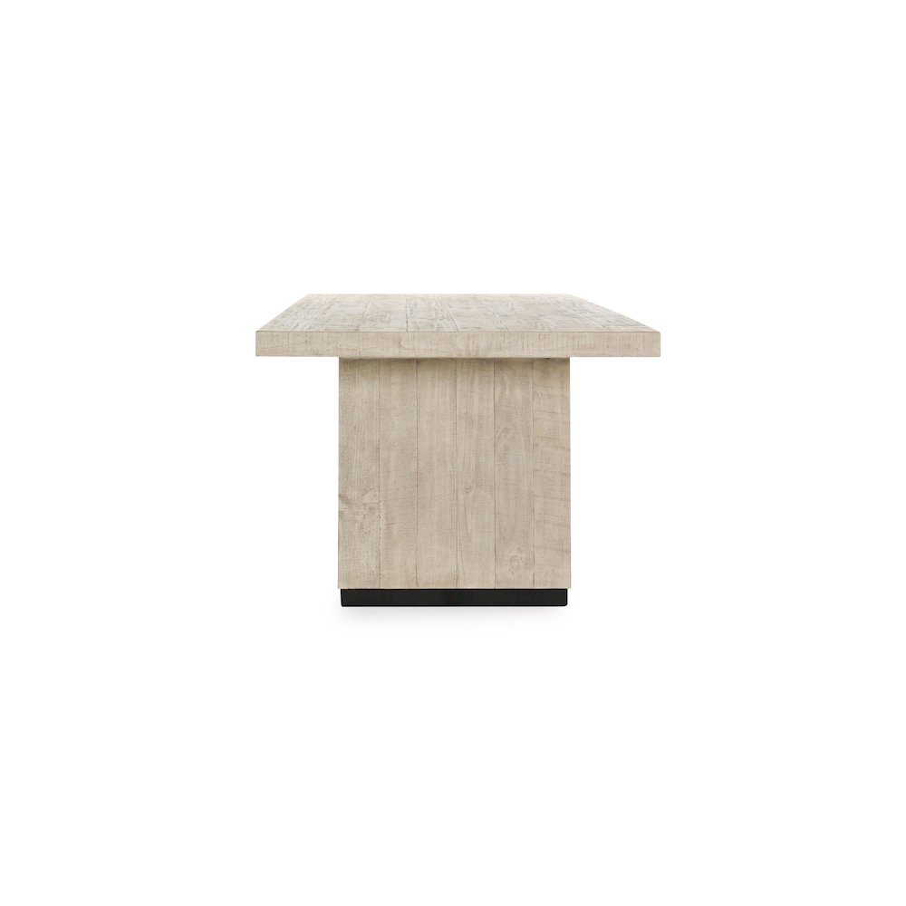 Lynx 94" Reclaimed Pine Wood Dining Table in White. Picture 3