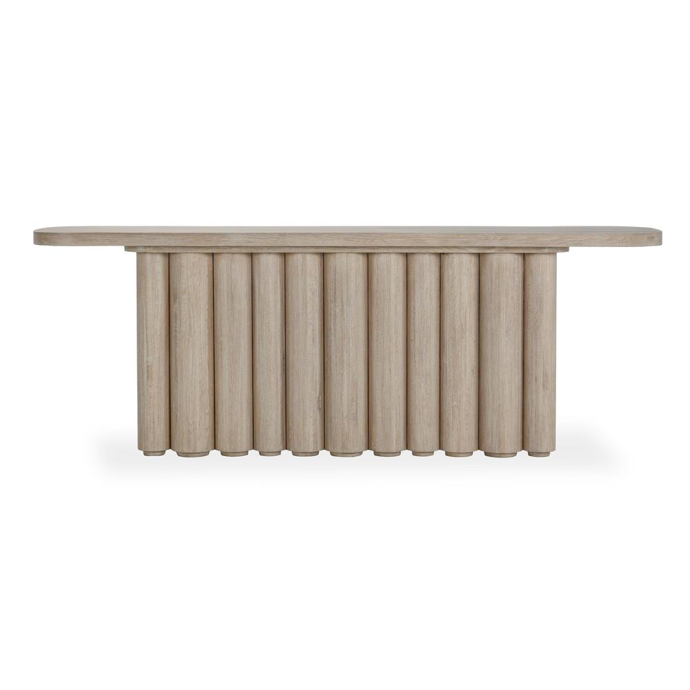 Tiber  Oak Solid Wood Console Table in White Washed. Picture 8