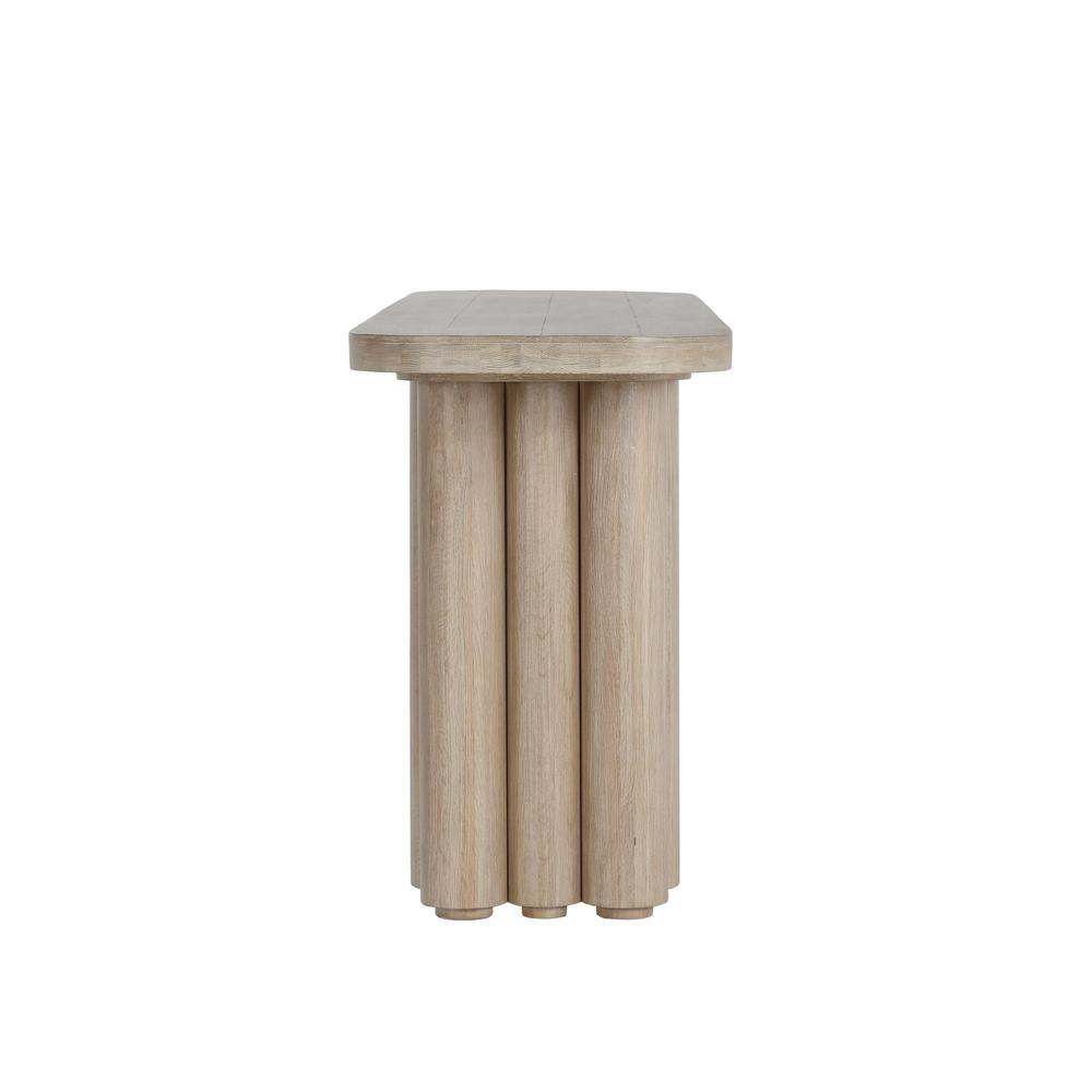 Tiber  Oak Solid Wood Console Table in White Washed. Picture 2