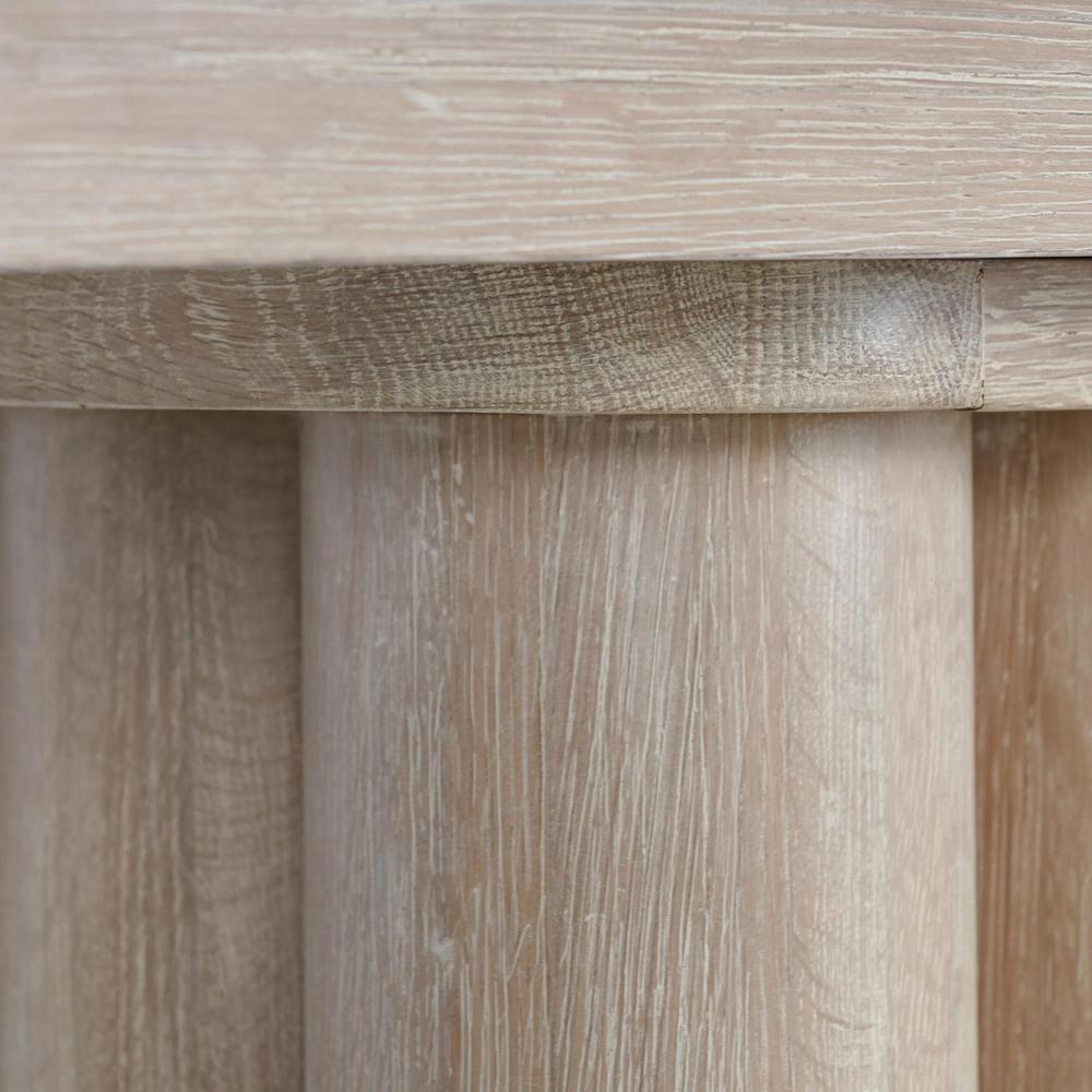 Tiber  Oak Solid Wood Console Table in White Washed. Picture 4