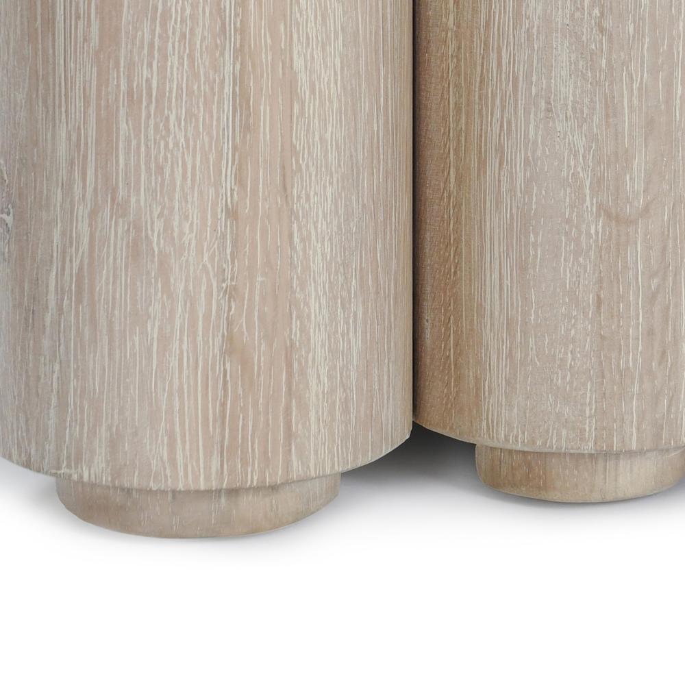 Tiber  Oak Solid Wood Console Table in White Washed. Picture 5