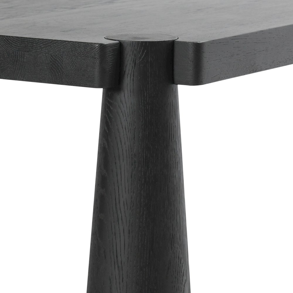 Atrop 102" Oak Wood Dining Table in Ink Black. Picture 5