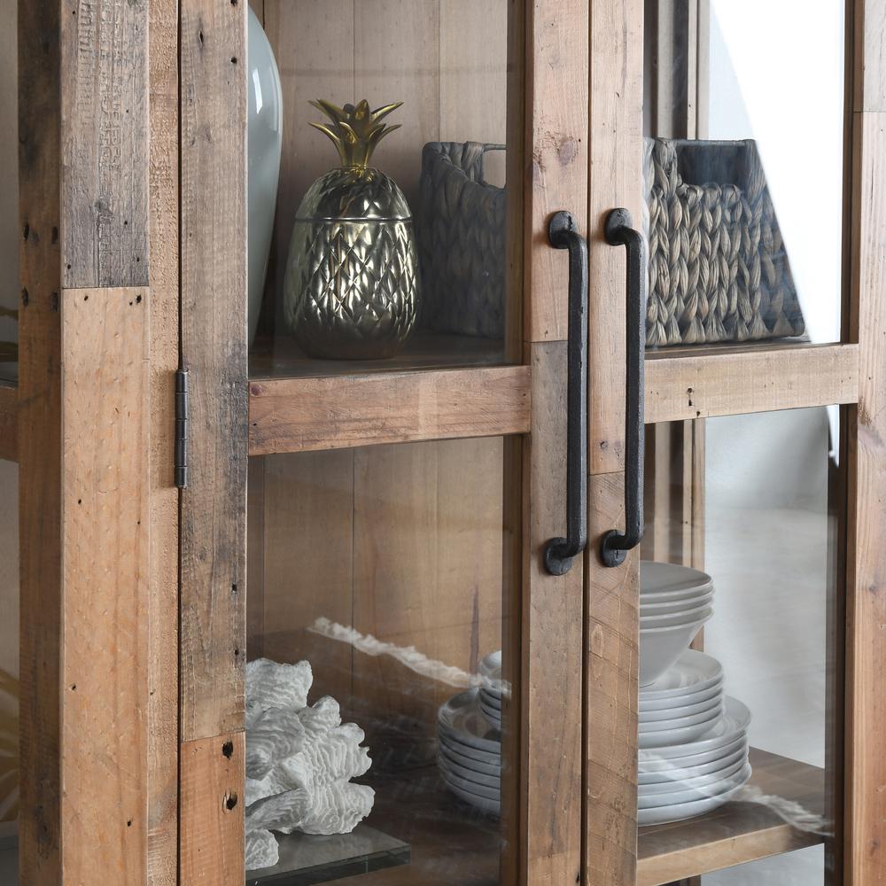 Emma Reclaimed Pine Display Cabinet. Picture 8