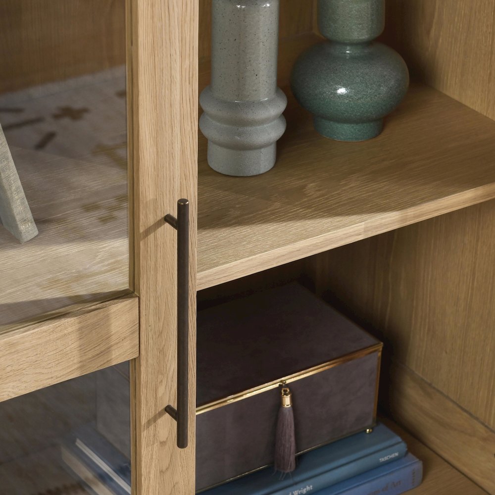 Beechgrove Curio Cabinet in Natural Brown. Picture 9
