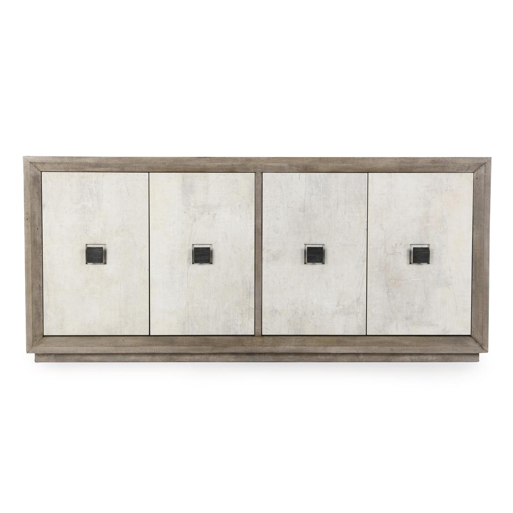 Denver 80" Transitional Distressed Gray Sideboard Buffet. Picture 2