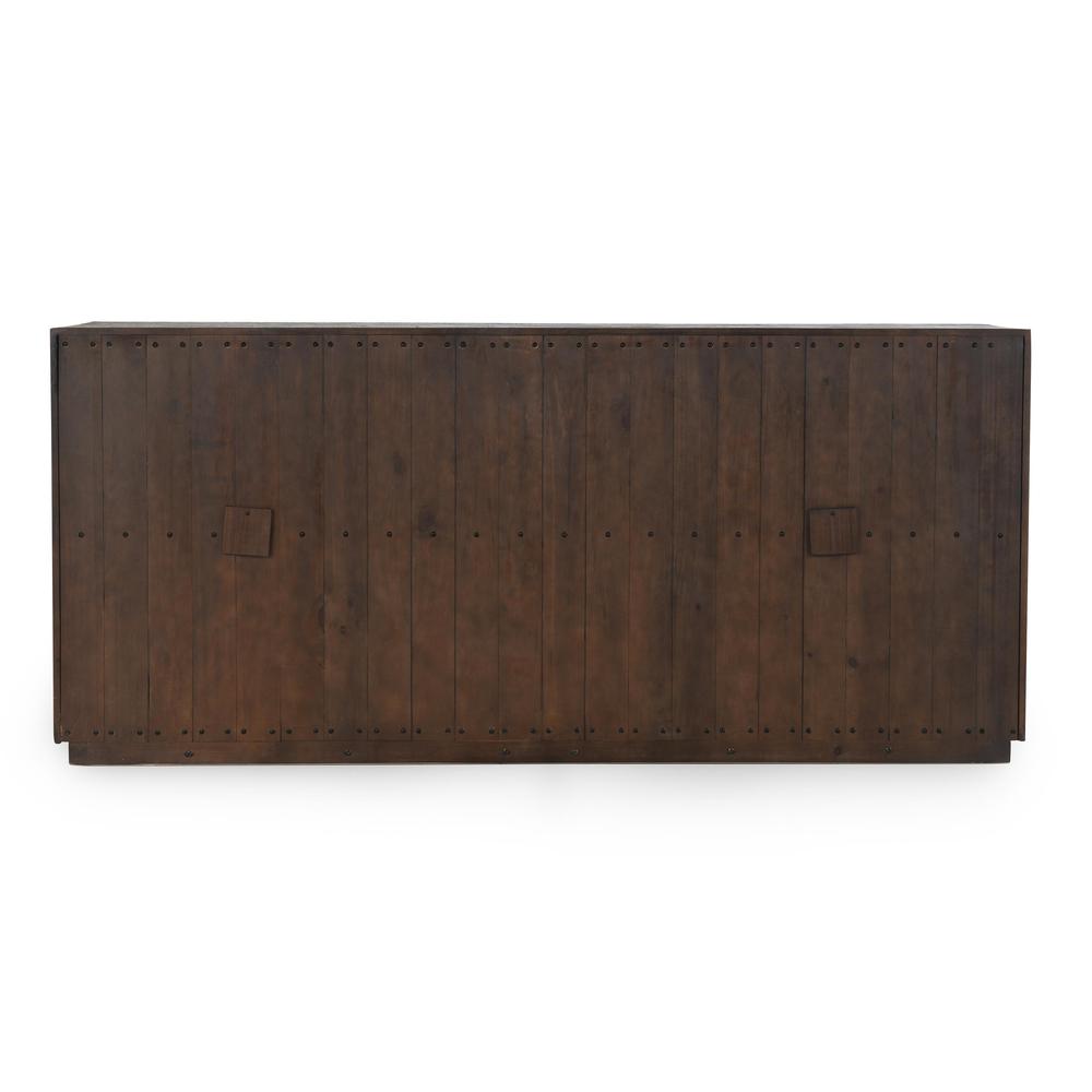 Denver 80" Transitional Distressed Gray Sideboard Buffet. Picture 5
