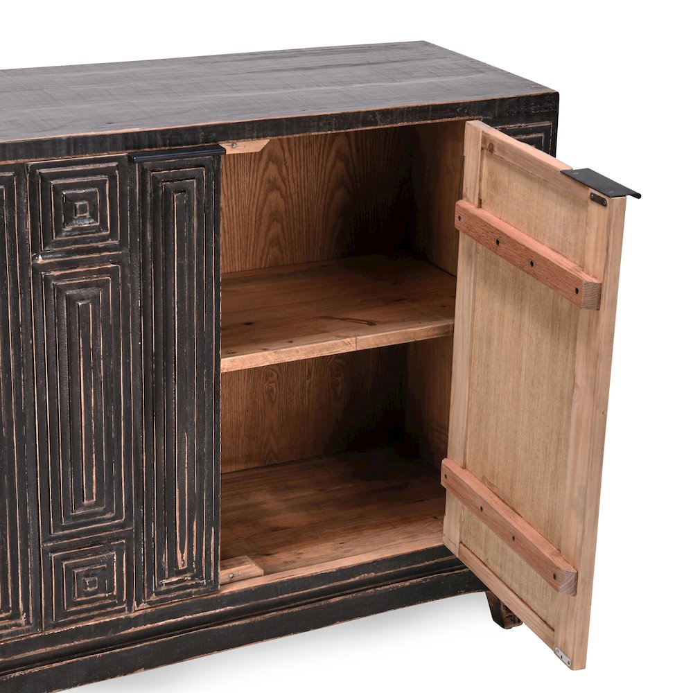 Iza Reclaimed Pine Wood Sideboard Buffet. Picture 12