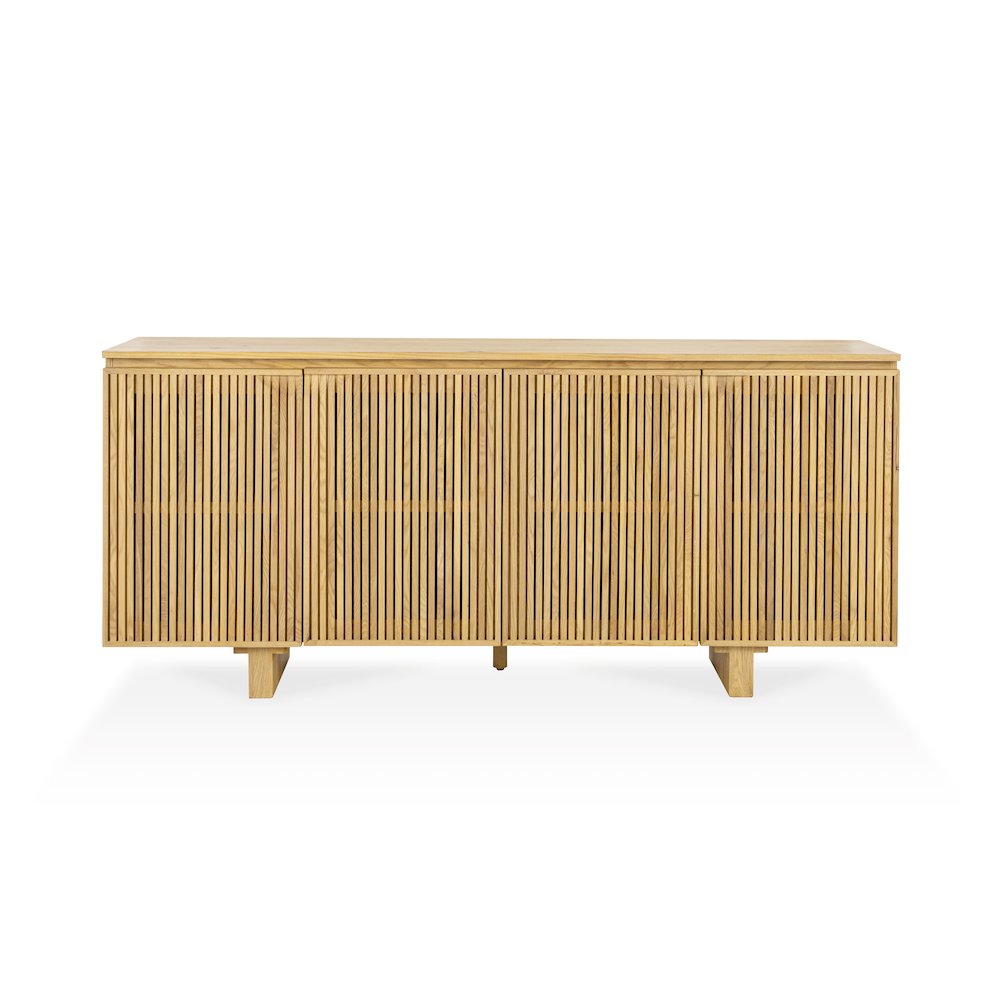 Roya Oak Wood 4-Door Sideboard Buffet. Picture 2
