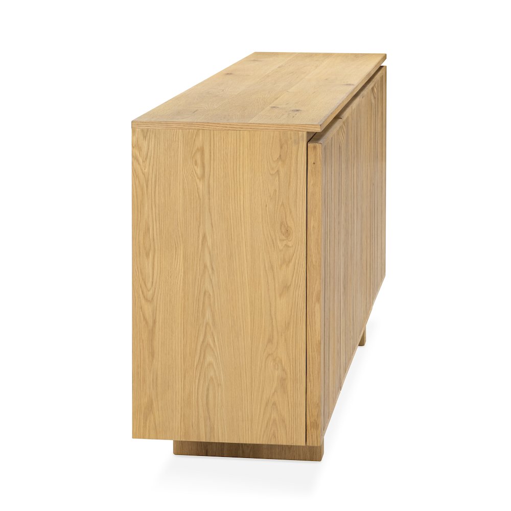 Roya Oak Wood 4-Door Sideboard Buffet. Picture 6