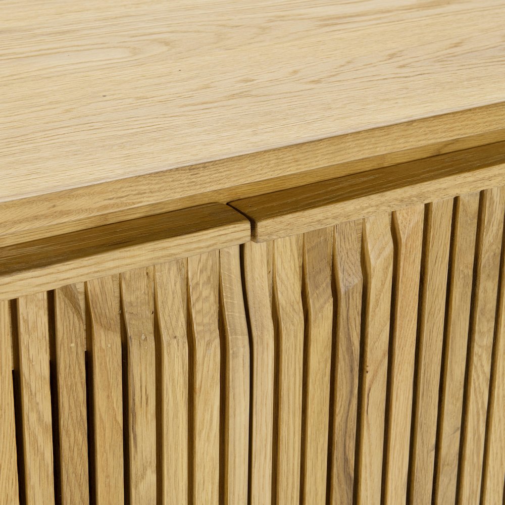 Roya Oak Wood 4-Door Sideboard Buffet. Picture 8