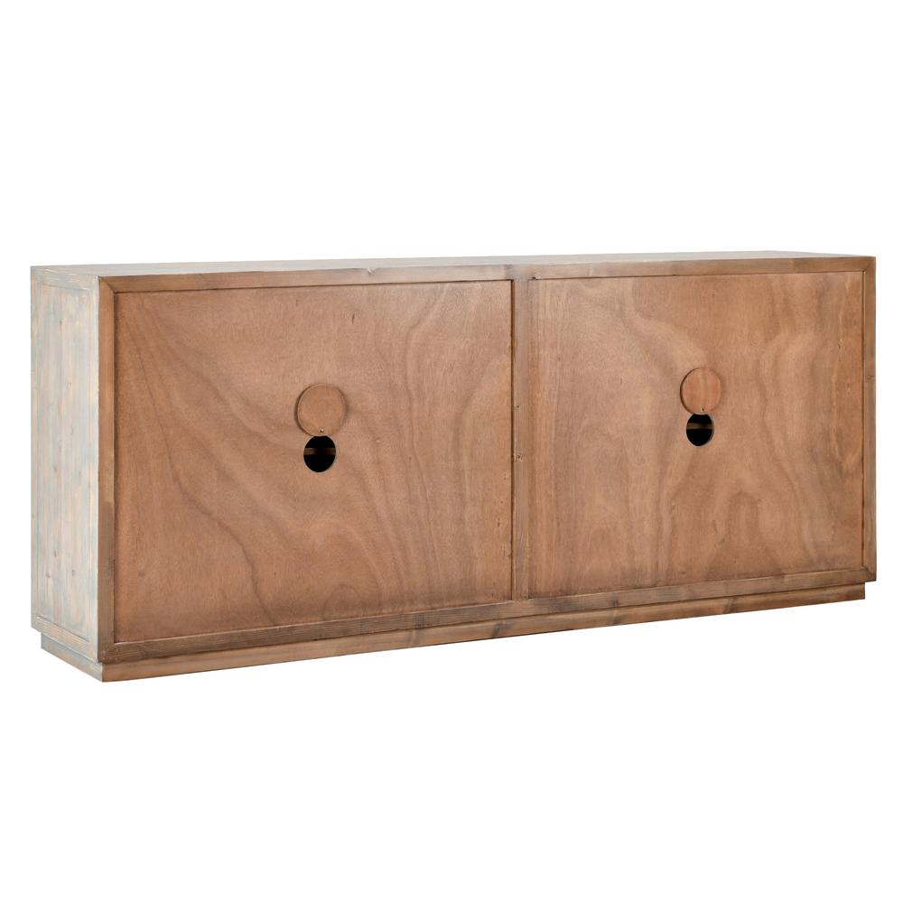 Chandler 86"  Reclaimed Pine Wood Antique Blue Sideboard. Picture 4