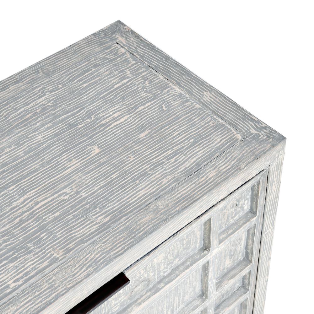 Chandler 86"  Reclaimed Pine Wood Antique Blue Sideboard. Picture 5