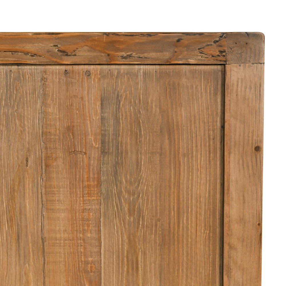 Bast 4-Door Reclaimed Pine Wood Buffet Sideboard in Brown. Picture 11