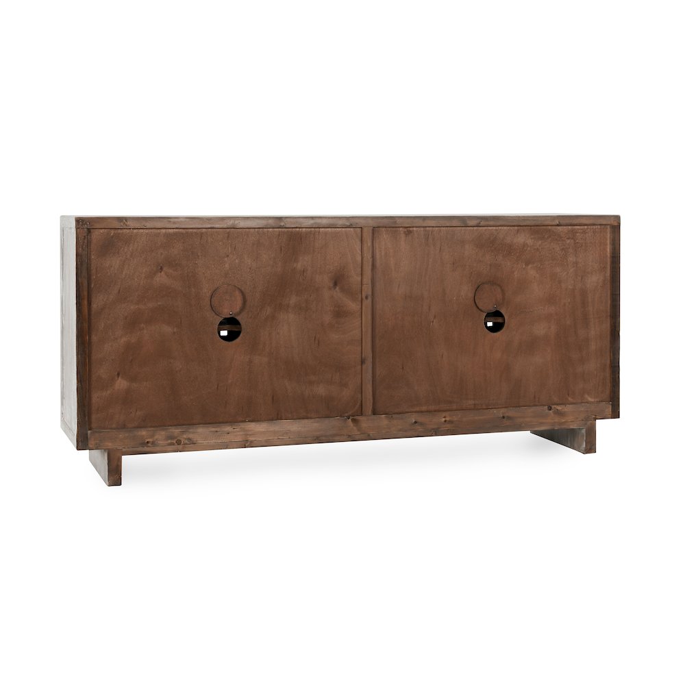 Bast 4-Door Reclaimed Pine Wood Buffet Sideboard in Cream. Picture 12
