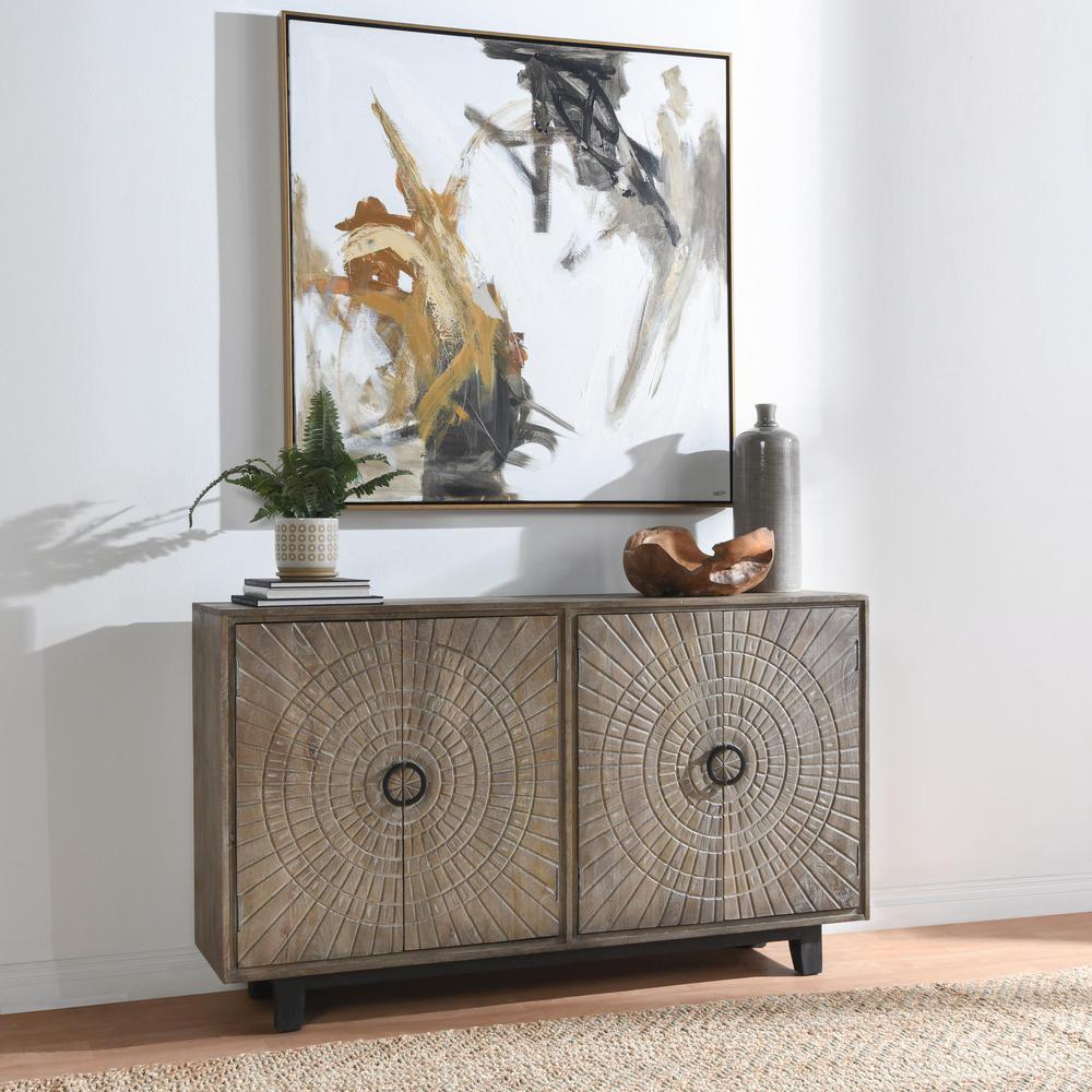 Viva 4 Door Sideboard by Kosas Home. Picture 10