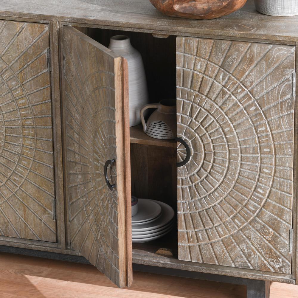 Viva 4 Door Sideboard by Kosas Home. Picture 12