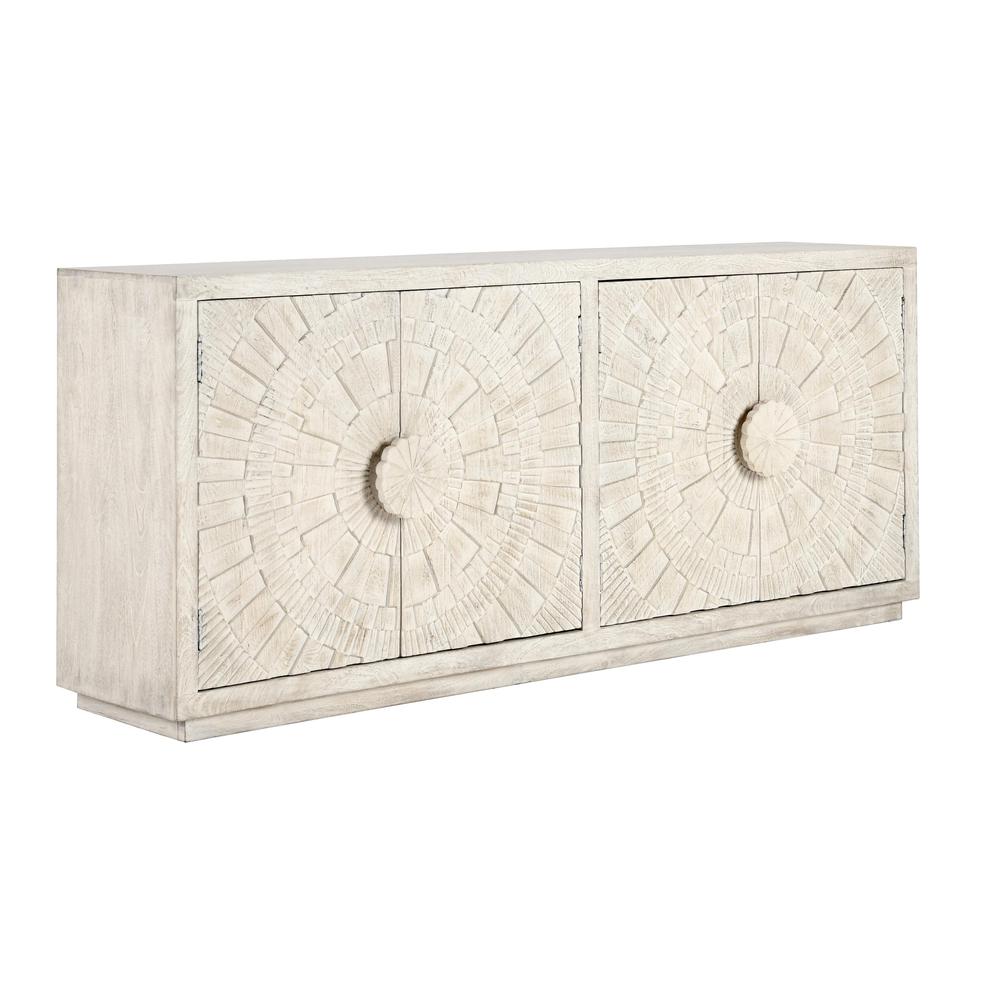 Apollo 84"  Mango Wood in White Wash. Picture 1