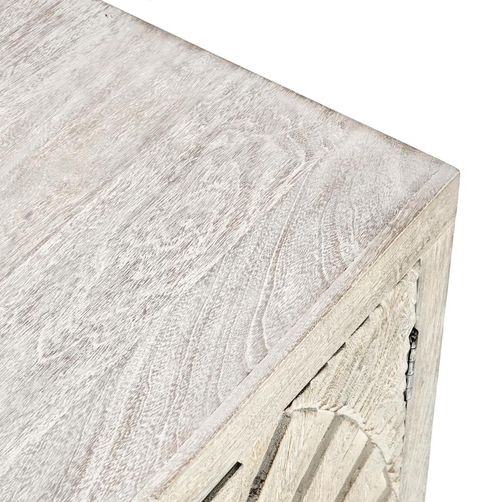 Apollo 84"  Mango Wood in White Wash. Picture 5