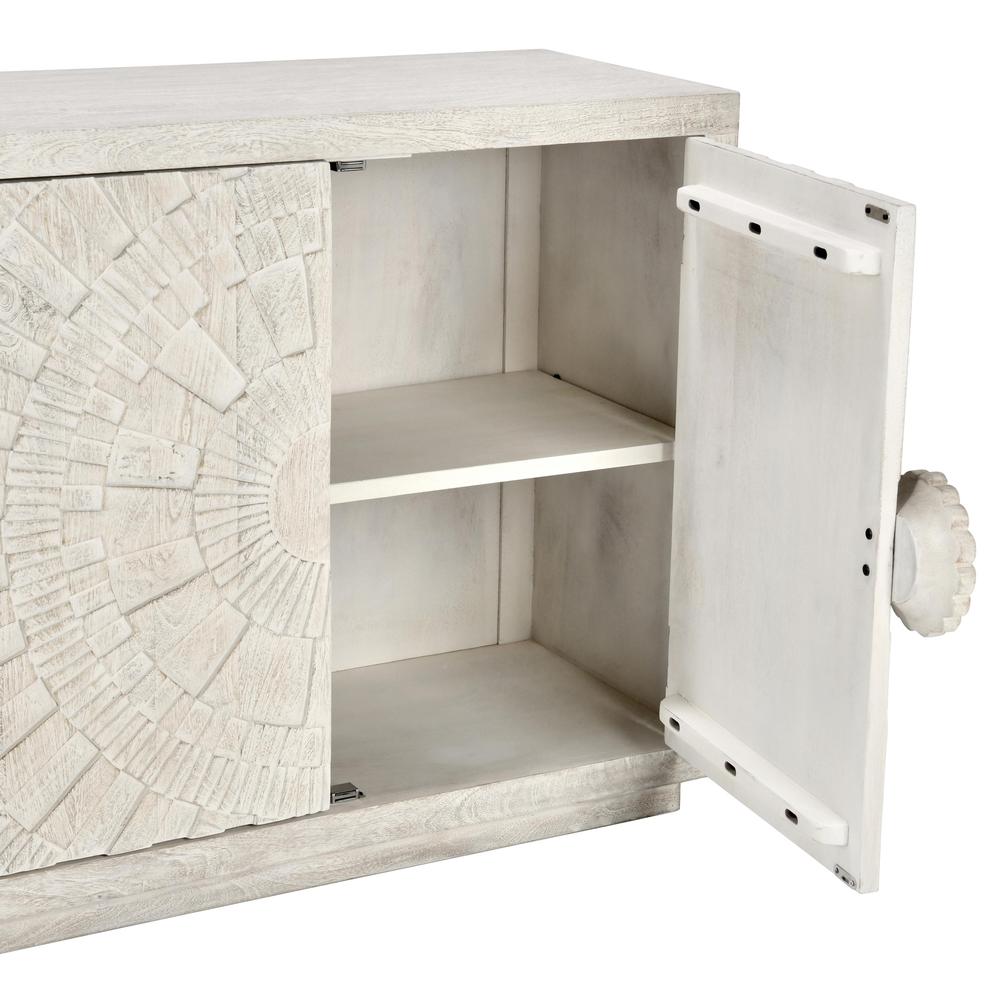 Apollo 84"  Mango Wood in White Wash. Picture 7