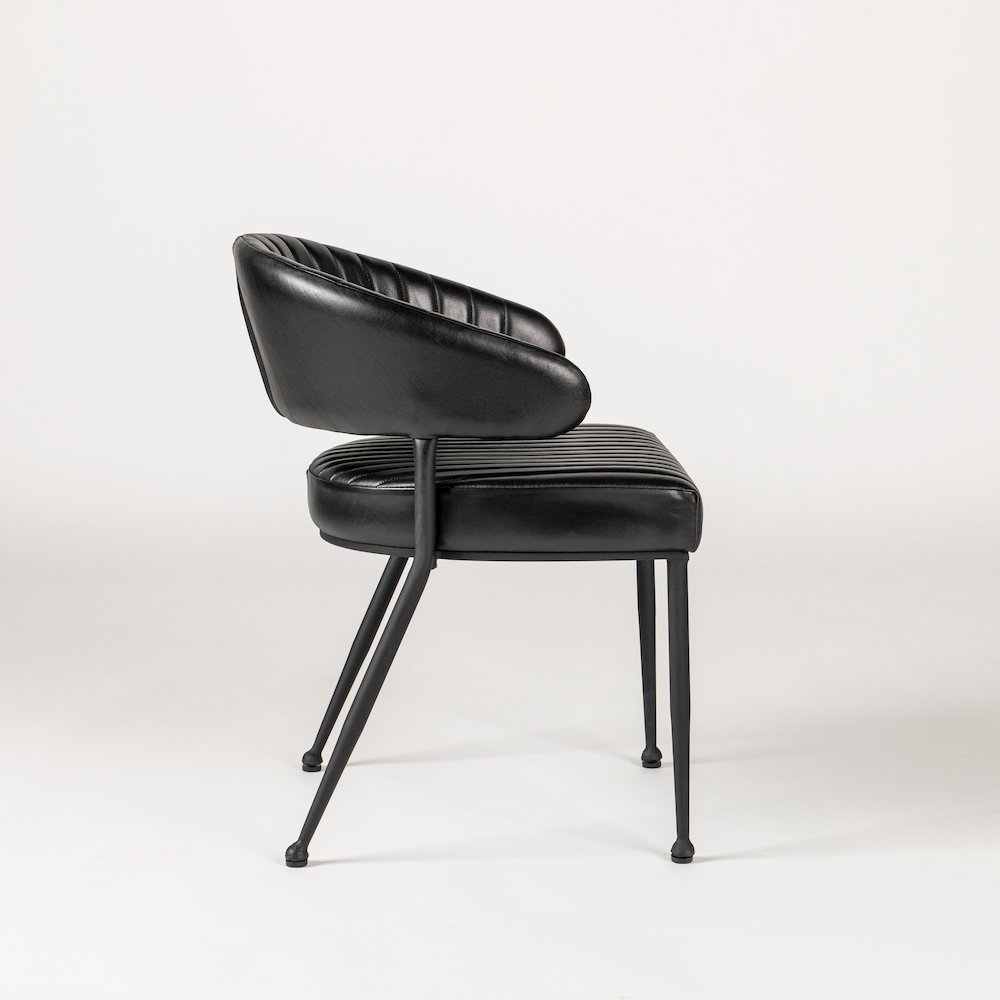 Umbria Dining Chair in Jet Black. Picture 3