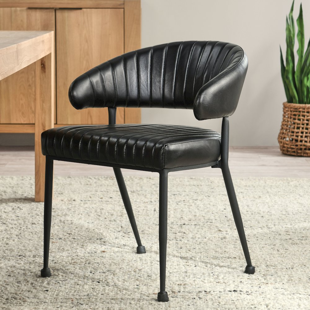 Umbria Dining Chair in Jet Black. Picture 6