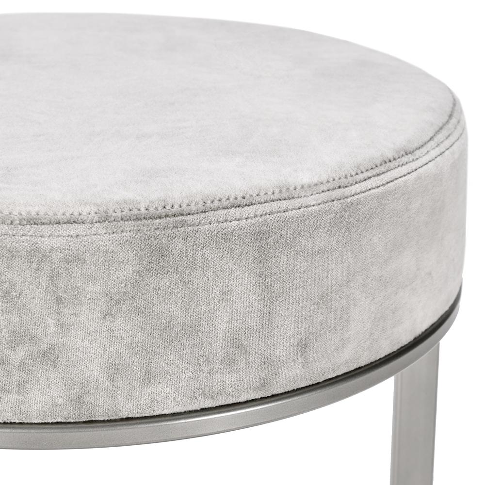 Quinn Counter Stool Gray and Nickel. Picture 4