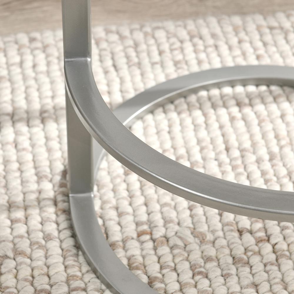 Quinn Counter Stool Gray and Nickel. Picture 8