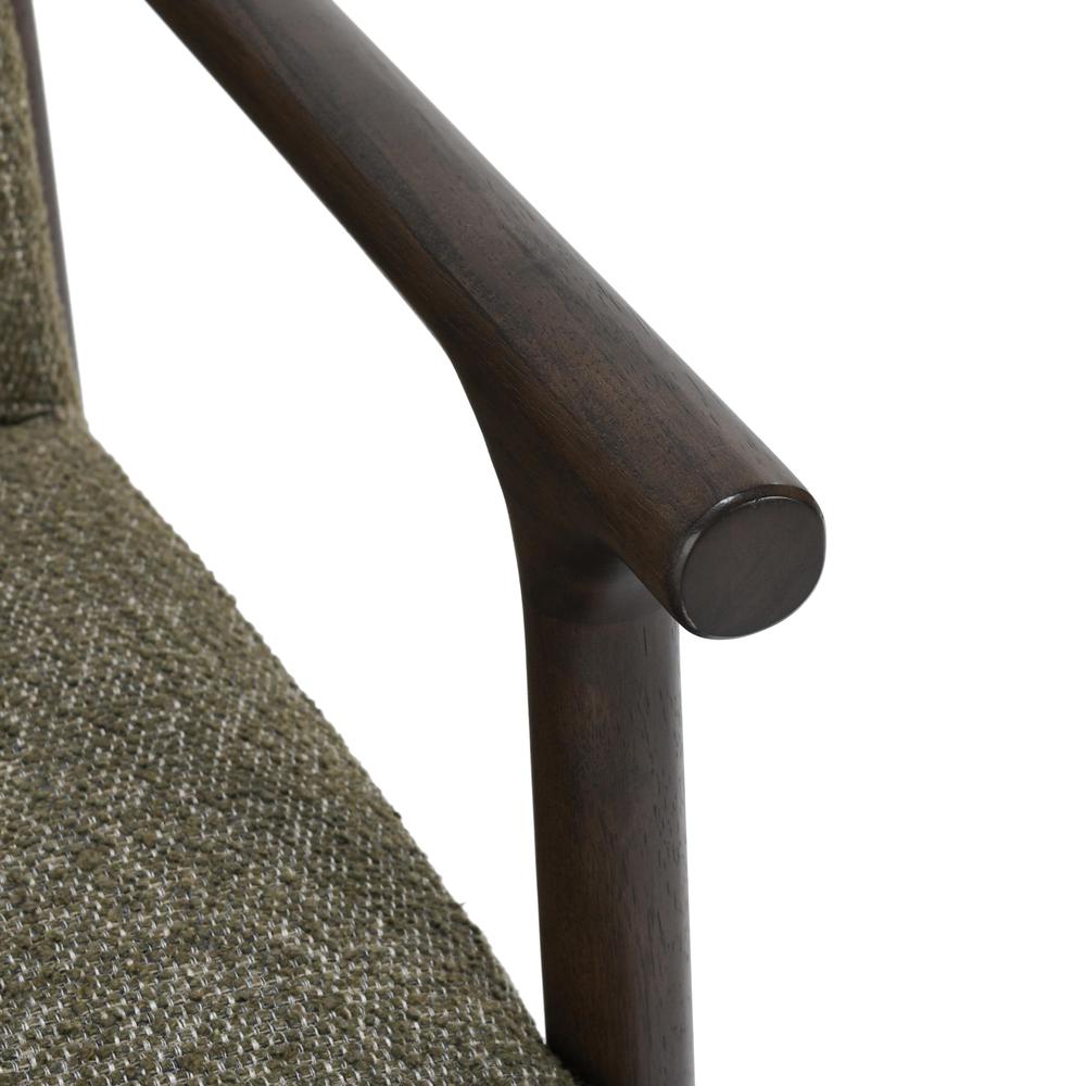 Lucia Mid-Century  Green Boucle Fabric Upholstered Swivel Accent Chair. Picture 5