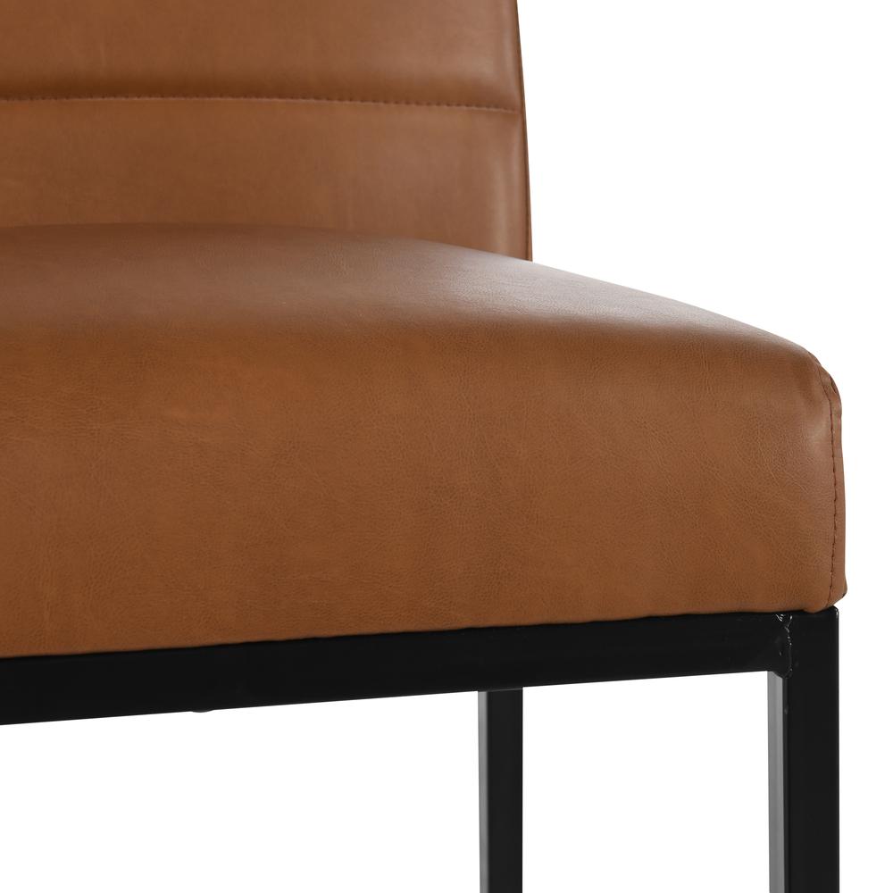 Seville Counter Stool 26" by Kosas Home Cognac, Black Base. Picture 5