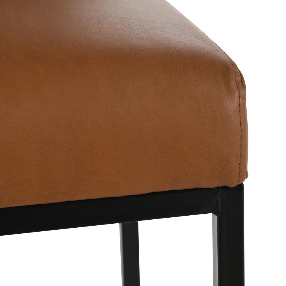 Seville Counter Stool 26" by Kosas Home Cognac, Black Base. Picture 7