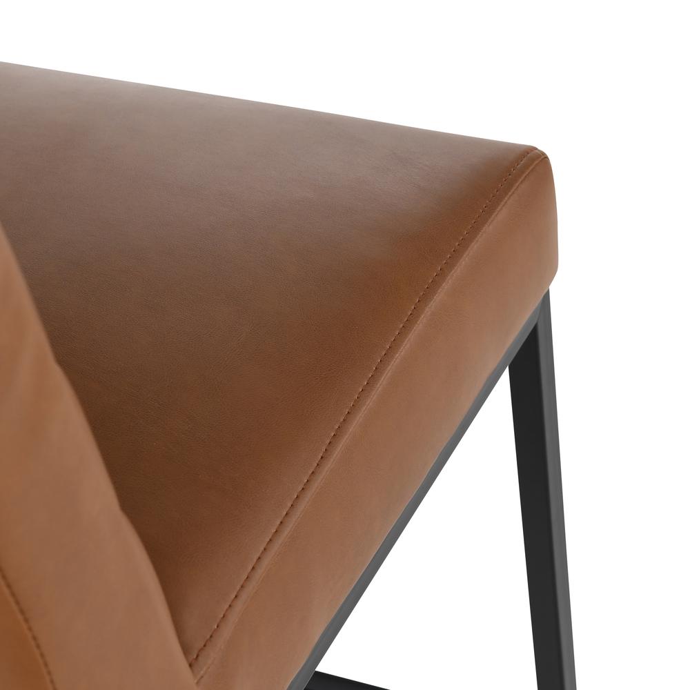 Seville Counter Stool 26" by Kosas Home Cognac, Black Base. Picture 9